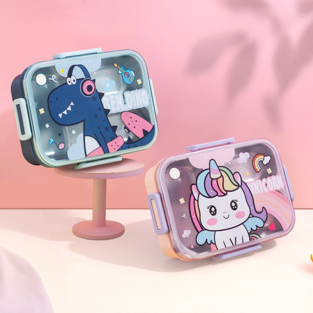 3 Compartment Dino Unicorn Lunch Box