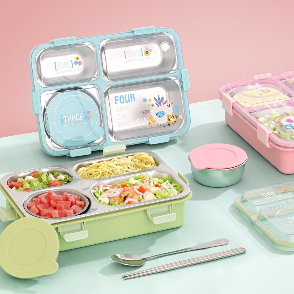 4 Compartment 100% Leak-Proof Lunch Box