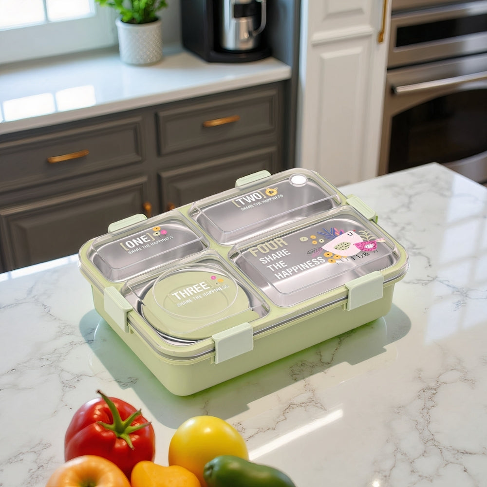 4 Compartment 100% Leak-Proof Lunch Box