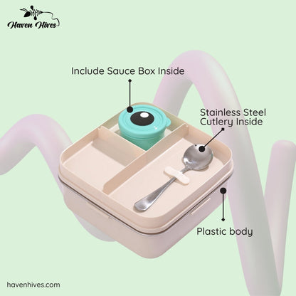 Dinosaur Square Stainless Steel Lunch Box Haven Hives